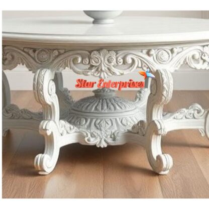 Star Enterprises Wooden Round Royal Center Table TBL-054 - Image 2