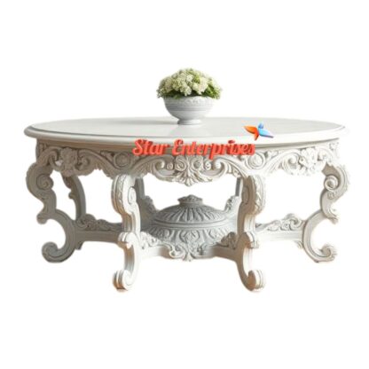Star Enterprises Wooden Round Royal Center Table TBL-054 - Image 3