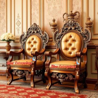 Wooden Royal Carved Bedroom Chairs