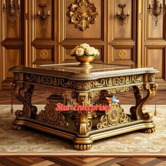 Wooden Royal Carved Center Table