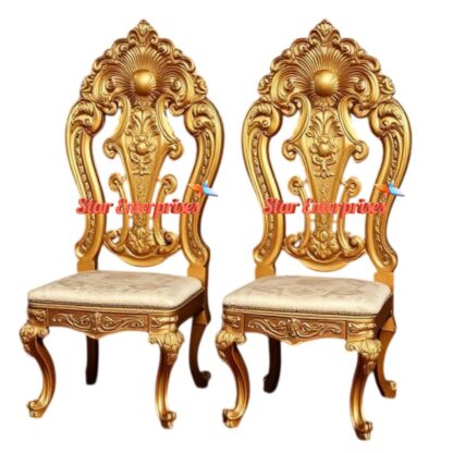 Star Enterprises Wooden Royal Carved Dining Chairs DNGCHR-046 - Image 3