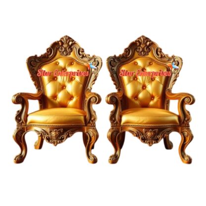 Star Enterprises Wooden Royal Luxury Chairs BDCH-083 - Image 3