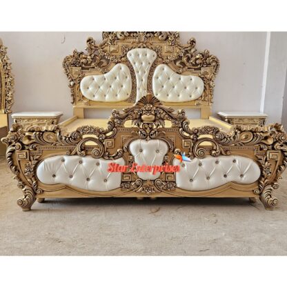 Star Enterprises Wooden Royal Maharaja Bed BD-0138 - Image 2
