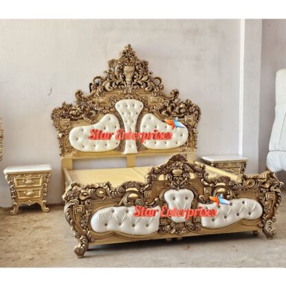 Star Enterprises Wooden Royal Maharaja Bed BD-0138 - Image 8