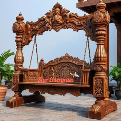 Star Enterprises Wooden Tradition Carved Swing SWG-045 - Image 4