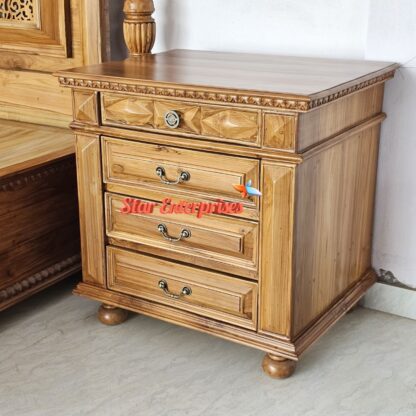 Star Enterprises Sleek & Stylish Wooden Modern Bedside Table BDSD-061 - Image 3