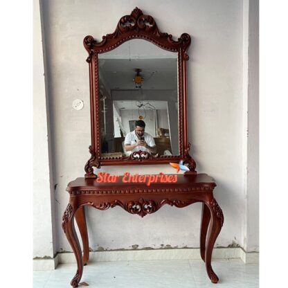 Star Enterprises Teak Wood Antique Console Table CNSL-090 - Image 6