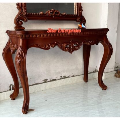 Star Enterprises Teak Wood Antique Console Table CNSL-090 - Image 3