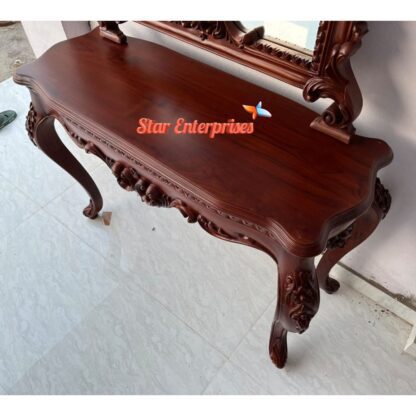 Star Enterprises Teak Wood Antique Console Table CNSL-090 - Image 5