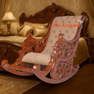 Teak Wood Designer Rocking Chair
