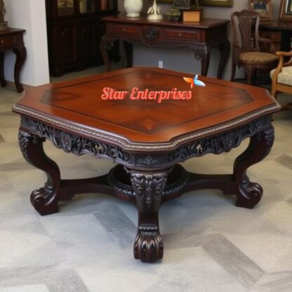 Star Enterprises Teak Wood Modern Style Center Table TBL-062 - Image 4