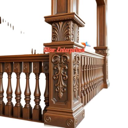 Star Enterprises Wooden Antique Railing Pillars PIL-061 - Image 2
