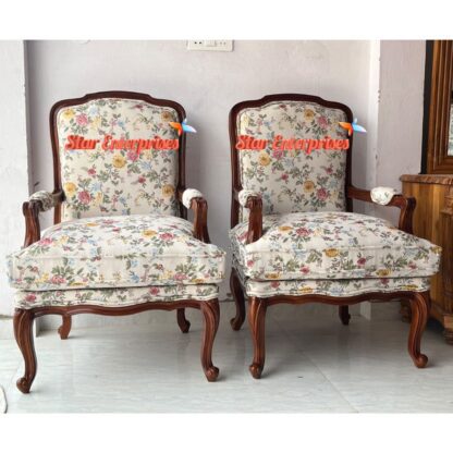 Star Enterprises Wooden Classic Sleek Bedroom Chairs BDCH-088 - Image 4