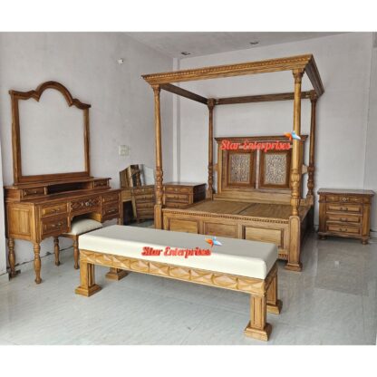 Star Enterprises Wooden Classic Luxury Bedroom Furniture BD-0140 - Image 2