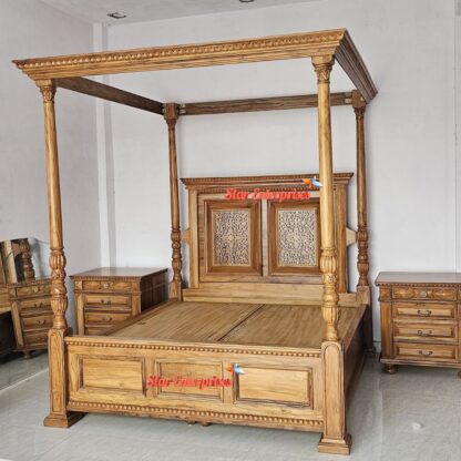 Star Enterprises Wooden Classic Luxury Bedroom Furniture BD-0140 - Image 3