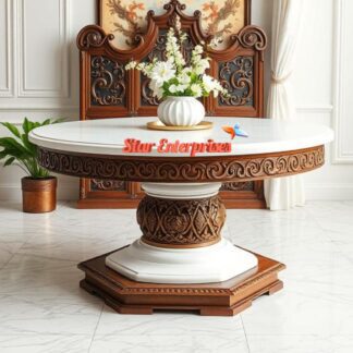 Wooden Classic Round Center Table