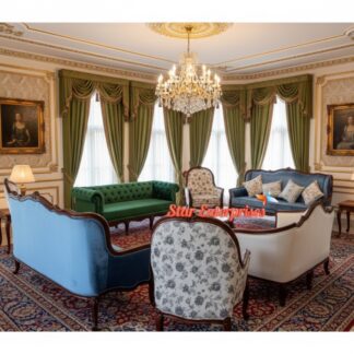 Wooden-Classic-Sleek-Pattern-Sofa-Set