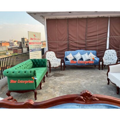 Star Enterprises Wooden Classic Sleek Pattern Sofa Set SOFA-0116 - Image 4