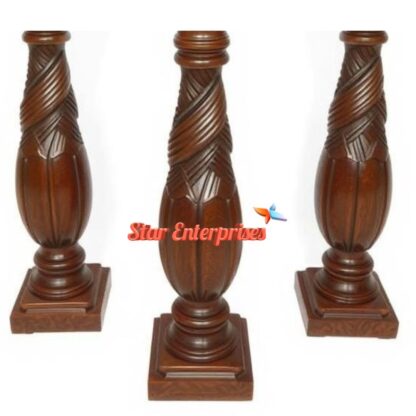 Star Enterprises Wooden Designer Railing Pillars PIL-066 - Image 3