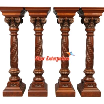 Star Enterprises Wooden Handcrafted Railing Pillars PIL-067 - Image 2