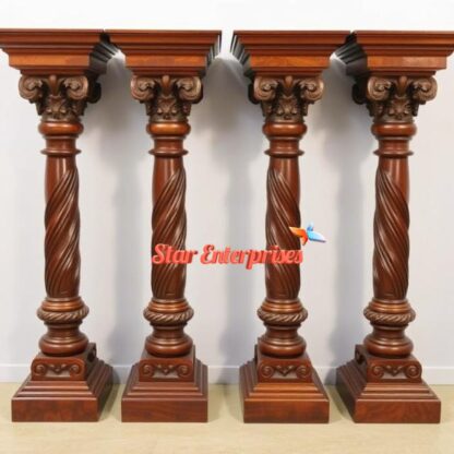 Star Enterprises Wooden Handcrafted Railing Pillars PIL-067 - Image 4