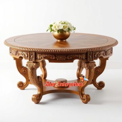 Wooden Handcrafted Round Table