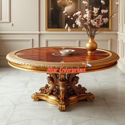 Star Enterprises Wooden Luxury Round Table TBL-066 - Image 4
