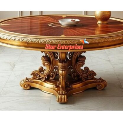 Star Enterprises Wooden Luxury Round Table TBL-066 - Image 3