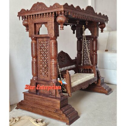 Star Enterprises Wooden Maharaja Classical Swing Design SWG-046 - Image 3