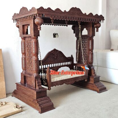 Star Enterprises Wooden Maharaja Classical Swing Design SWG-046 - Image 4
