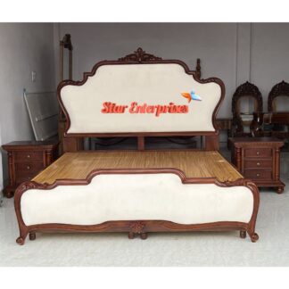 Wooden Sleek Design Double Bed