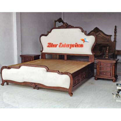 Star Enterprises Wooden Sleek Design Double Bed BD-0143 - Image 7