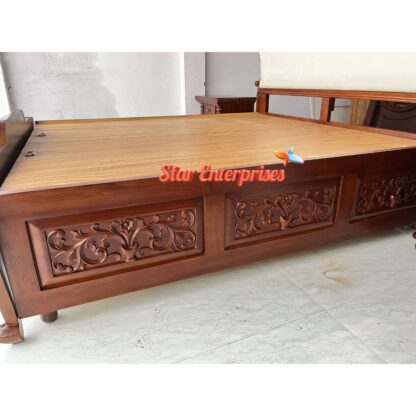 Star Enterprises Wooden Sleek Design Double Bed BD-0143 - Image 5