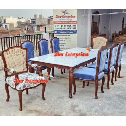 Star Enterprises Wooden Sleek Design Modern Dining Table Set DNG-083 - Image 3