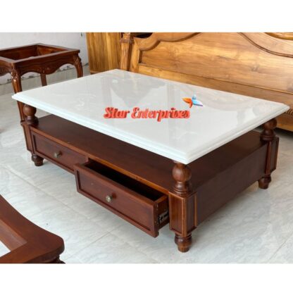 Star Enterprises Wooden Sleek Pattern Table Collection TBL-067 - Image 5