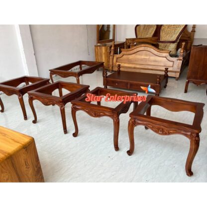Star Enterprises Wooden Sleek Pattern Table Collection TBL-067 - Image 8