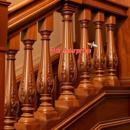 Star Enterprises Wooden Modern Style Stair Pillars PIL-064 - Image 3