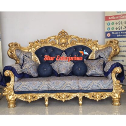 Star Enterprises Premium Teak Wood Maharaja Sofa Set SOFA-0120 - Image 2