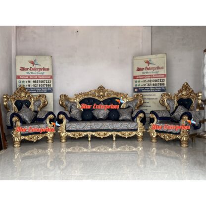 Premium Teak Wood Maharaja Sofa Set