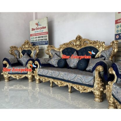 Star Enterprises Premium Teak Wood Maharaja Sofa Set SOFA-0120 - Image 5