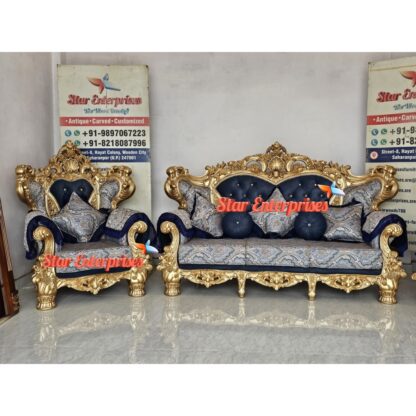 Star Enterprises Premium Teak Wood Maharaja Sofa Set SOFA-0120 - Image 6