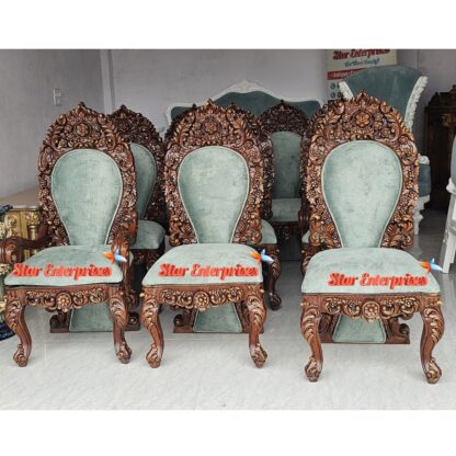 Star Enterprises Wooden 3D Carved Dining Chairs DNGCHR-052 - Image 2