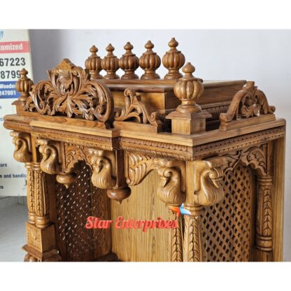 Star Enterprises Wooden Heavy Carved Temple (Pooja Mandir) Design TMP-041 - Image 2