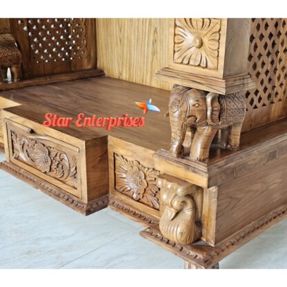 Star Enterprises Wooden Heavy Carved Temple (Pooja Mandir) Design TMP-041 - Image 6