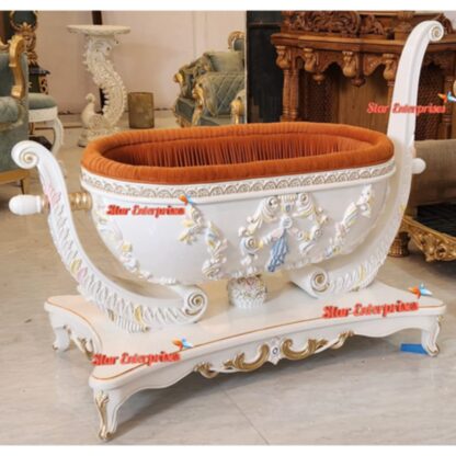 Star Enterprises Wooden Luxury Baby Cradle (Palna) SWG-047 - Image 4