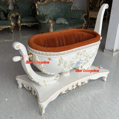 Star Enterprises Wooden Luxury Baby Cradle (Palna) SWG-047 - Image 7