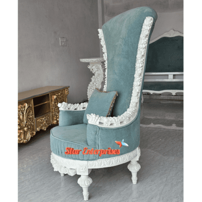 Star Enterprises Wooden Maharaja Carved High Back Chair BDCH-090 - Image 6
