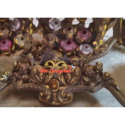 Star Enterprises Wooden Royal Carved Decorative Center Table TBL-068 - Image 4