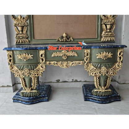 Star Enterprises Wooden Royal Heavy Carved Dressing Table DRSR-059 - Image 5