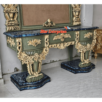 Star Enterprises Wooden Royal Heavy Carved Dressing Table DRSR-059 - Image 6